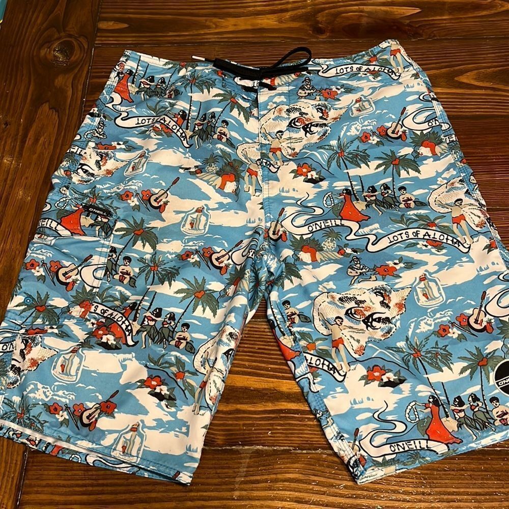 NWOT O’Neill Mens Banner Board-shorts “Lots of Aloha Hawaiian Style